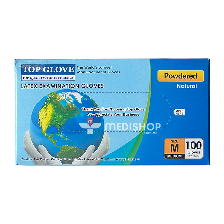 Găng Tay Y Tê Top Glove - Malaysia (có bột)